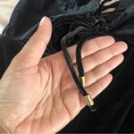 DO+BE  Black Stretch Velvet Strappy Lace Up Deep V-Neck Sleeveless‎ Jumpsuit S Photo 14