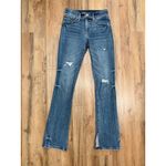 EXPRESS Skyscraper Mid Rise Skinny Jeans Women's Size 2R Distressed Blue Photo 3
