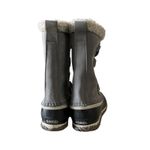 Sorel Caribou Slim Gray Waterproof Snow Boots Sz 9 Faux Fur Insulated Leather Photo 4