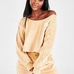 Adidas Originals Velour Off the Shoulder Sweatshirt Photo 0