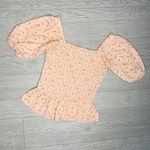 Sienna Sky  Floral Pink Ruffle Blouse Crop Top 
Tiny flowers ruffle sleeves Photo 5