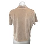 Madewell Beige Velvet Velour Short Sleeve Soft Turtleneck Blouse Top Size M Photo 1