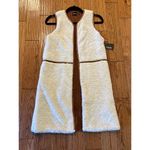 Rafaella  nwt Sherpa faux fur front vest size m Photo 6
