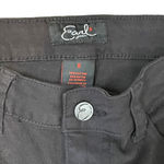 Earl Jean Womens Denim Ankle Pants Size 6 Black Jeweled Leg Cuffs Stretch 28X26 Photo 3