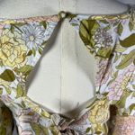 Who What Wear  Floral Print Midi Dress Womens Medium Linen Rayon Blend Cottage‎ Photo 8