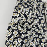 Steel Vintage Daisy Print Floral 80s Cotton Shorts Size 5 Juniors Blue Photo 1