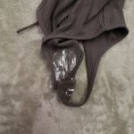 Free People Intimately Speed Dial Bodysuit Women's XS Ribbed Gray Feminine NWT Photo 4