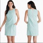 Southern Tide Paislee Gingham Seersucker Sleeveless Shift Plaid Dress Size 8 Photo 4