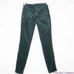 J Brand NEW Zion mid rise dark green velvet skinny pants in moorland, 24 Photo 3