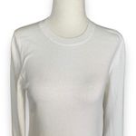 Southern Tide  White Cotton Cashmere Sweater XS Striped Sleeve Preppy Classic Photo 2