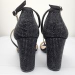 Kelly & Katie  Paloona Rhinestones Heels Sandals Strappy Pumps Black Size 9M Photo 3