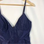 J.Crew Navy Blue Fit & Flare Silk Knee Length Dress 6 Photo 2