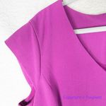 Enlo Pleated Tailored Crepe Berry Pink Fuchsia, women size 18W Purple Photo 6