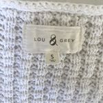 Lou & grey open knit fringe hem sleeve short sleeve top Sz Small Photo 9