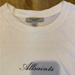 All Saints Vita Logo Print T-Shirt White Women's Medium Photo 2