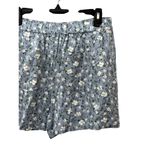 BP Shorts Pleated Front Side Pockets Button Zip Floral Print Blue Women's M NWT Photo 5
