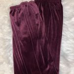 PINK - Victoria's Secret Velvet Maroon Sweatpants Photo 0