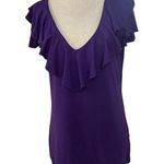 Ralph Lauren Purple V-Neck Shirt Women Top Size Large | 60-30 Photo 0