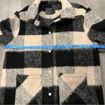 BLANK NYC Out Of Line Black and Beige Plaid Oversized wool-blend Shacket Womens M Photo 7