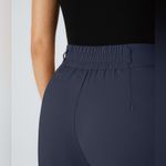 Halara High Waisted Zipper Pocket Shirred Straight Leg Work Pant Navy S Petite Photo 3