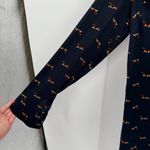 Tommy Hilfiger Blue Dog Print Long Sleeve Casual Shirt Dress Size XS FLAWED Photo 10