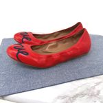 ED Ellen DeGeneres Langston Red Leather 9.5M Ballet Flats Love Embroidery Comfy Size 9.5 Photo 3