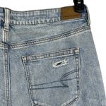 American Eagle  SZ 14 Strigid Mom Jeans Super Hi-Rise Distressed Rips Frayed Hems Photo 9