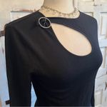 Vintage Belldini Black Cutout Ring Detail Top Long Sleeve Y2K Hong Kong Sz S Photo 5