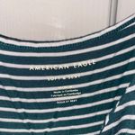 American Eagle NWOT  Green/White Striped Top Photo 2