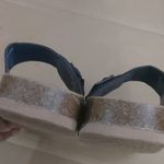 Mad love  Keava Americana Blue/White Footbed Sandals 9 Holiday Prints Casual Twee Photo 4