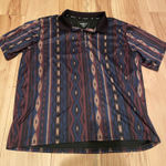 Men’s Rank 45 Aztec Polo Shirt Purple Size M Photo 0