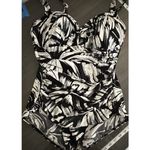 MiracleSuit  Silver Show Arianna One Piece Swimsuit Black Sz 12 Vacation Beachy Photo 1