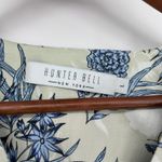 Hunter Bell  Jenkins Gardenia Mini Dress Floral Blue and Beige Puff Sleeves Large Photo 4