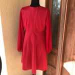 Motherhood Womens Dress Size Medium Red Sheer Sleeve Taylor Maternity NEW Photo 5