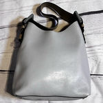 Marc Jacobs  Made in Italy Light Gray Leather Hobo Bag with Tan Strap Photo 0