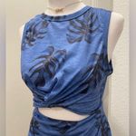 Amazon BTFBM Blue Summer Tropical Leaf Bodycon Cutout Sleeveless Mini Dress - S Photo 12