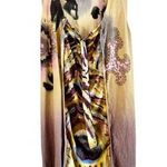 Aoyama Itchome Art to Wear Abstract Satin/Knit Dress One Size Japan Lagenlook Gold Size M Photo 0
