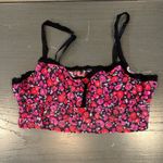 Hanky Panky  Pink & Red Floral Roses Lace Bralette Photo 0