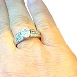 Sterling Silver Solitaire CZ Ring Choose 8 or 8.5 Statement Wedding Engagement Photo 2