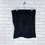 Torrid At The Knee Glitter Knit Cinched Bodycon Skirt in Black Size 2 Photo 6