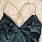 NWT! Green crush soft velvet interchangeable gold chain strap bodysuit Size M Photo 1