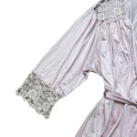 Vintage Lorraine Pink Nylon Lace Kimono Robe Feminine Coquette Size Small Photo 4