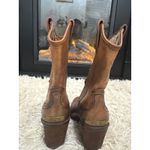 Lucky Brand Vintage LL Elle Women's Brown Leather Cowboy Boots Block Heel Sz 7.5 Photo 3