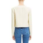 Theory  Womens Cropped Jacket Size 12 Light Linen Luxe Beige NWT Photo 5