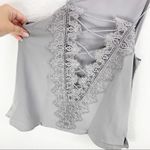 Cami NYC NWT  The Charlie Silk Lace Top Grey XS Photo 3