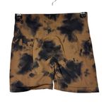 Boutique Aurola Brown & Black Tie Dye Compression Fitted Athletic Shorts M Photo 2
