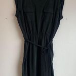 Bar III  Black Cuffed Short Sleeve Shift Dress Photo 1