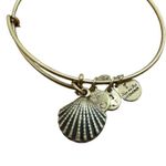 ALEX AND ANI  Seashell Bracelet Bangle Gold Tone Ocean Nautical Adjustable Photo 1