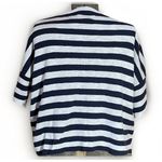 Madewell Navy White Stripe Cotton Blend Sweater Women’s S Boat Neck Boxy Knit Photo 1