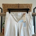 Banana Republic  Hampton Cropped Capri Mid-Rise White Woven Career Dress Pant, 4 Photo 6